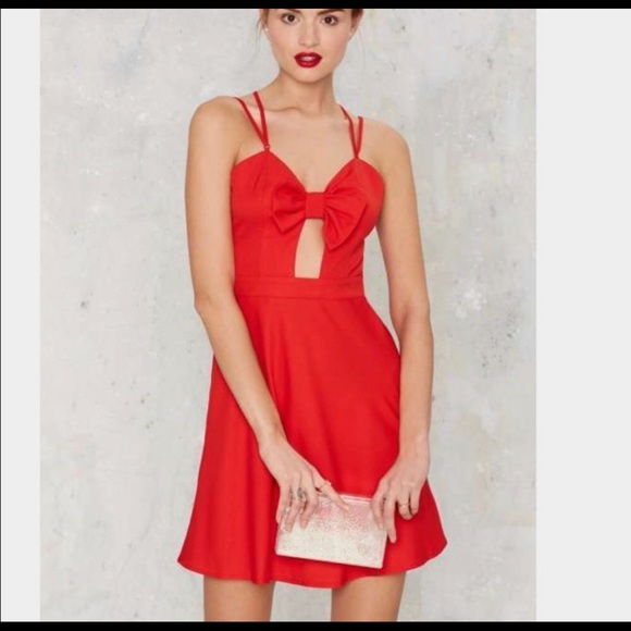 Nasty Gal Dresses & Skirts - Nasty Gal Glamorous Red Bow Dress